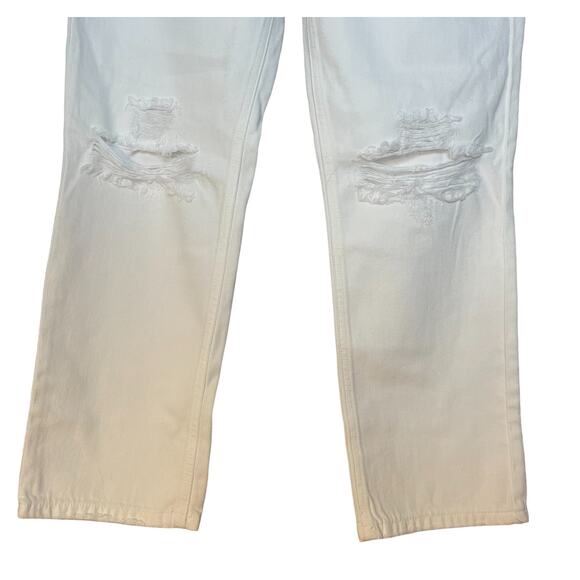 NWT Altar’d State White Straight Leg High Waisted Distressed Jeans Size 5 / 27 - Picture 7 of 9